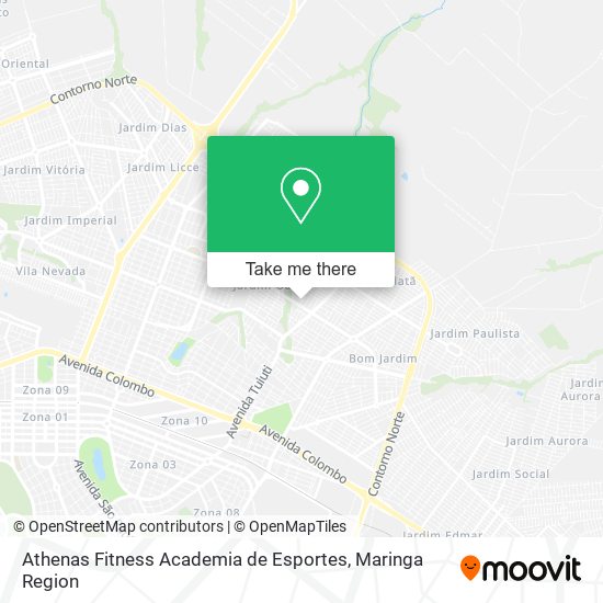 Mapa Athenas Fitness Academia de Esportes