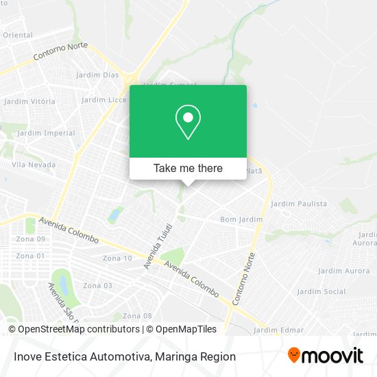 Mapa Inove Estetica Automotiva