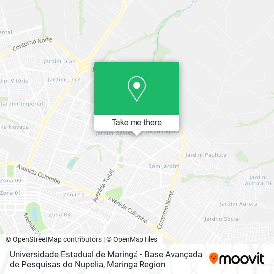 Universidade Estadual de Maringá - Base Avançada de Pesquisas do Nupelia map