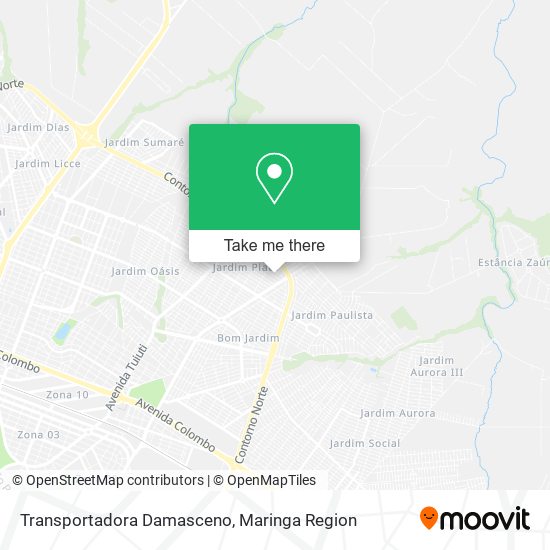Transportadora Damasceno map