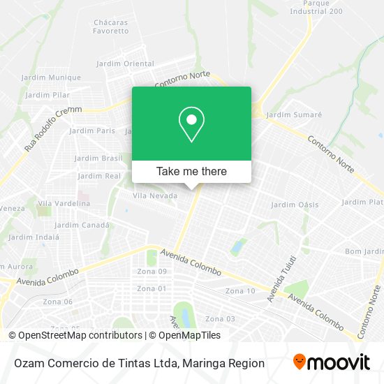 Ozam Comercio de Tintas Ltda map