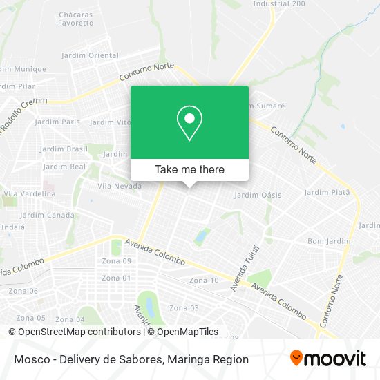 Mapa Mosco - Delivery de Sabores