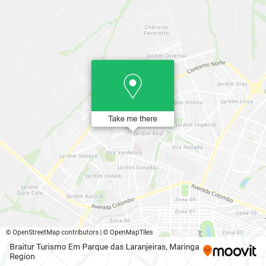 Mapa Braitur Turismo Em Parque das Laranjeiras