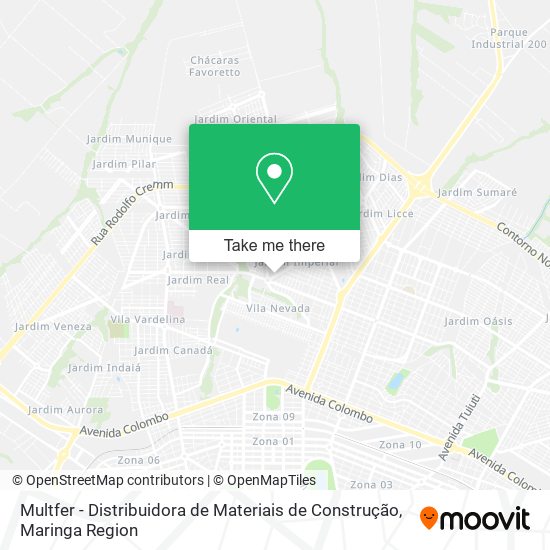 Mapa Multfer - Distribuidora de Materiais de Construção