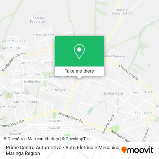 Mapa Prime Centro Automotivo - Auto Elétrica e Mecânica