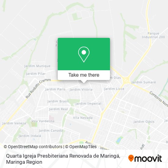 Mapa Quarta Igreja Presbiteriana Renovada de Maringá