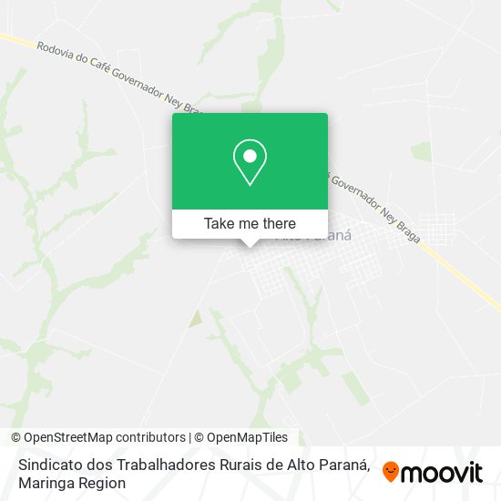 Sindicato dos Trabalhadores Rurais de Alto Paraná map