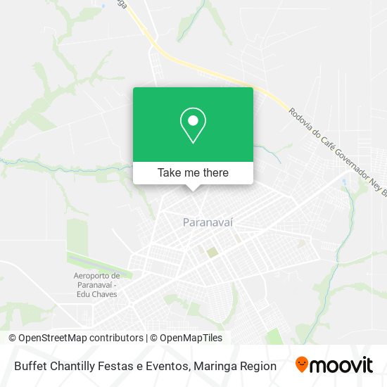 Mapa Buffet Chantilly Festas e Eventos