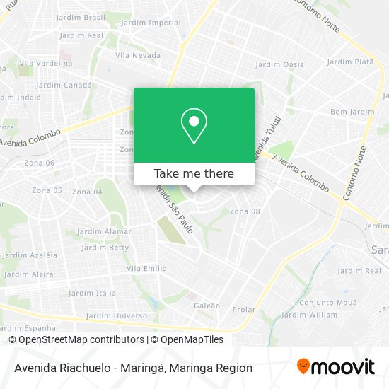 Mapa Avenida Riachuelo - Maringá