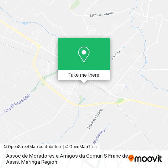 Mapa Assoc de Moradores e Amigos da Comun S Franc de Assis