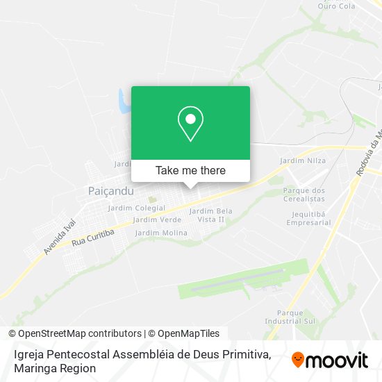 Mapa Igreja Pentecostal Assembléia de Deus Primitiva