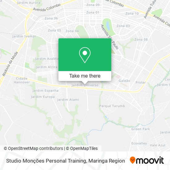 Mapa Studio Monções Personal Training