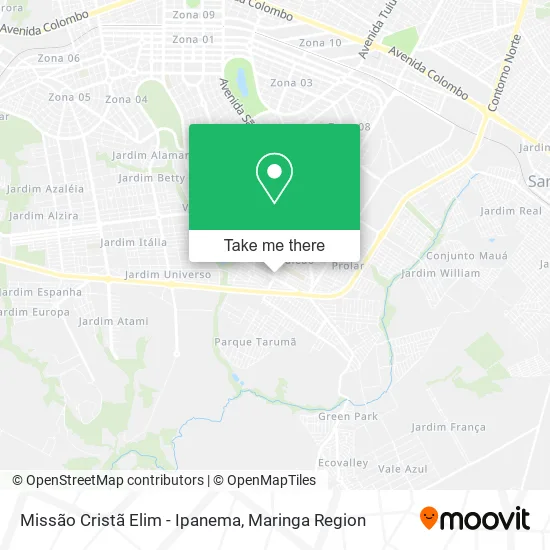Missão Cristã Elim - Ipanema map