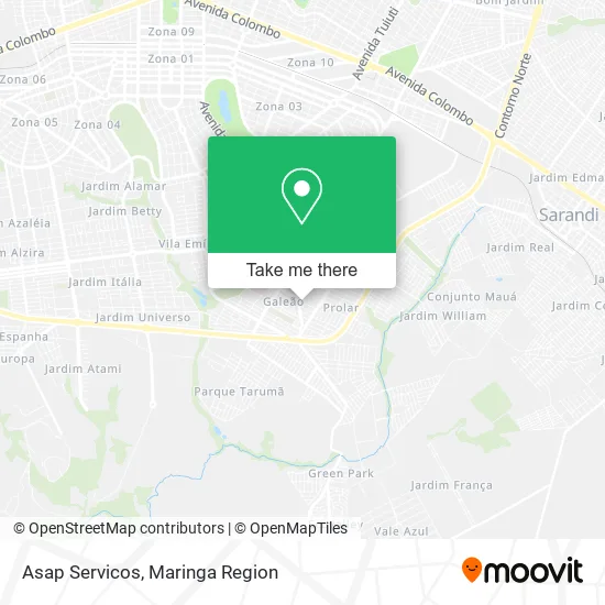 Asap Servicos map