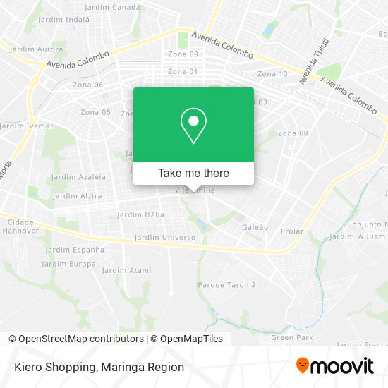 Kiero Shopping map