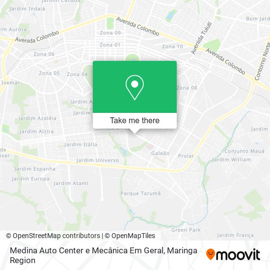 Mapa Medina Auto Center e Mecânica Em Geral