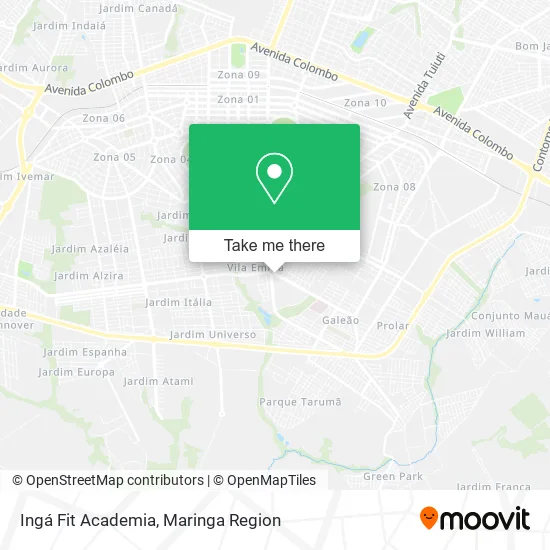 Ingá Fit Academia map