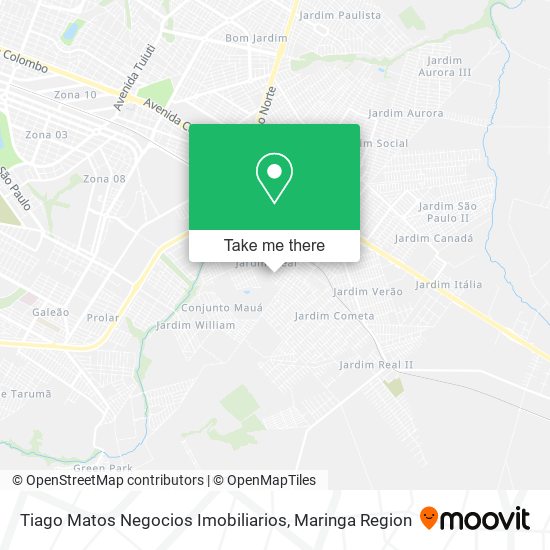 Tiago Matos Negocios Imobiliarios map