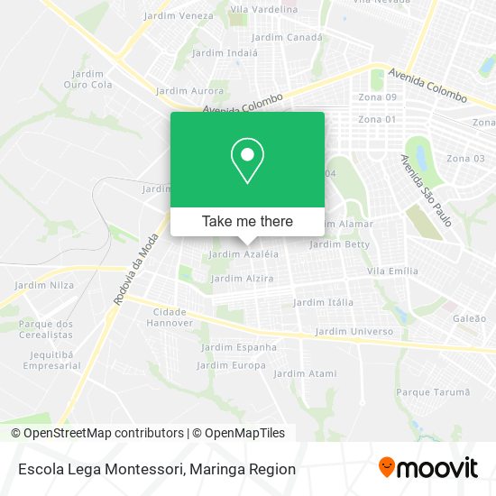 Mapa Escola Lega Montessori