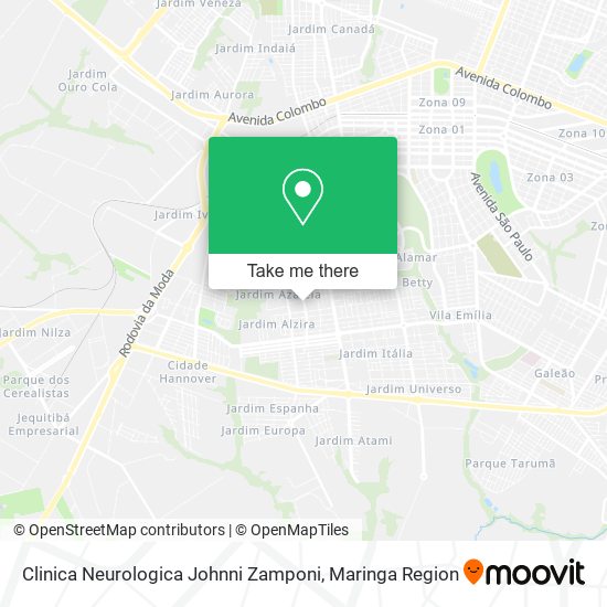 Clinica Neurologica Johnni Zamponi map