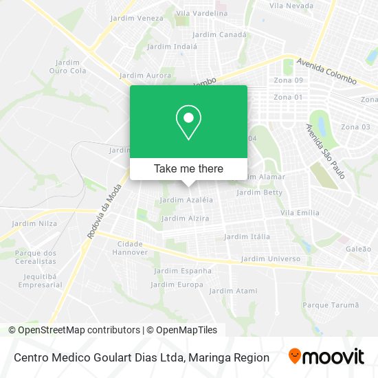 Mapa Centro Medico Goulart Dias Ltda