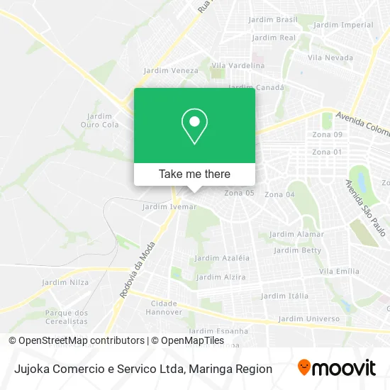 Jujoka Comercio e Servico Ltda map