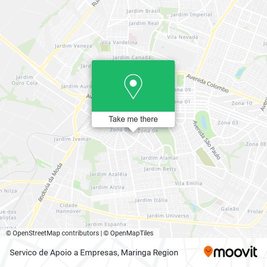 Servico de Apoio a Empresas map