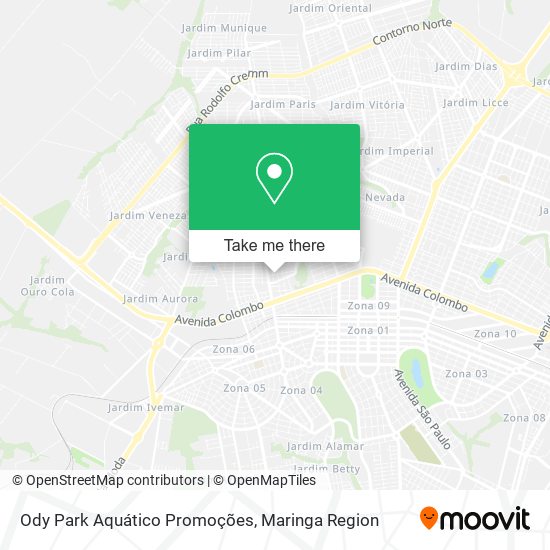 Mapa Ody Park Aquático Promoções