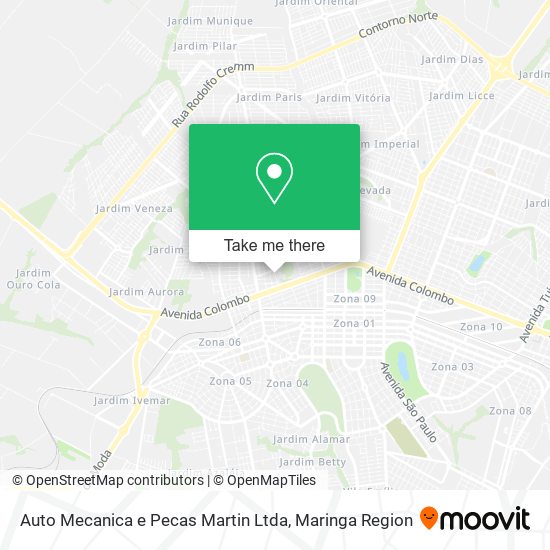 Mapa Auto Mecanica e Pecas Martin Ltda