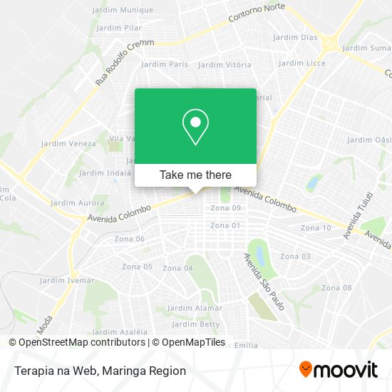 Terapia na Web map