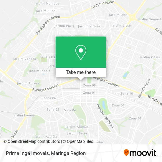Prime Ingá Imoveis map
