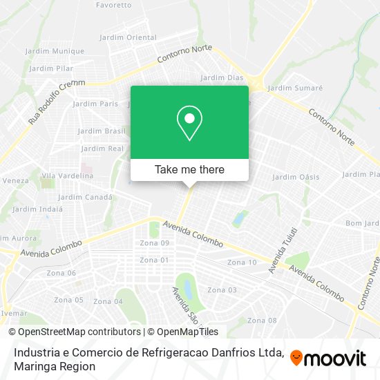 Industria e Comercio de Refrigeracao Danfrios Ltda map