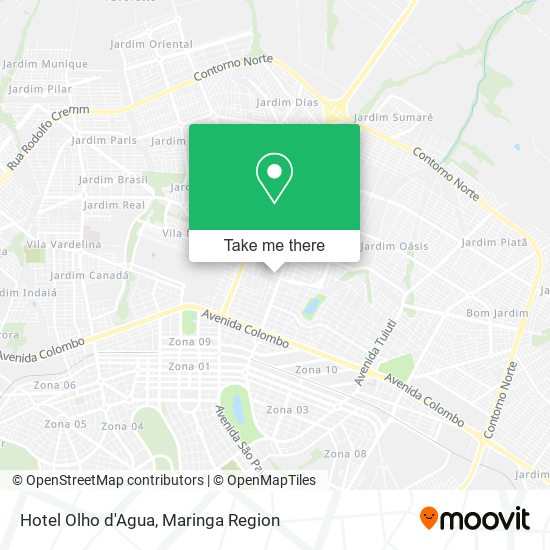 Mapa Hotel Olho d'Agua