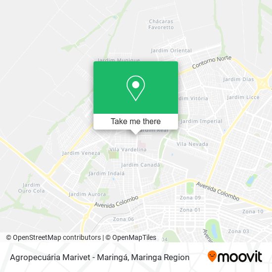 Agropecuária Marivet - Maringá map