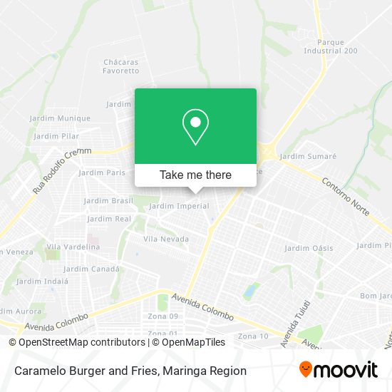 Caramelo Burger and Fries map