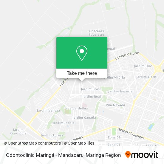 Mapa Odontoclinic Maringá - Mandacaru