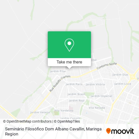 Mapa Seminário Filosófico Dom Albano Cavallin