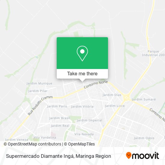 Mapa Supermercado Diamante Ingá