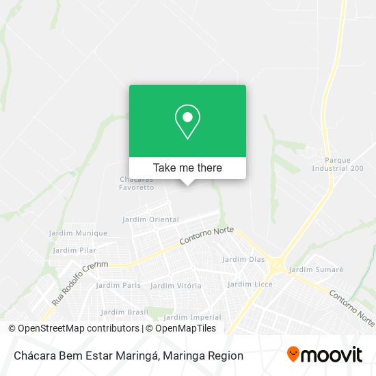 Chácara Bem Estar Maringá map