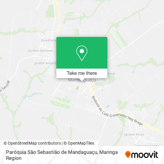 Mapa Paróquia São Sebastião de Mandaguaçu