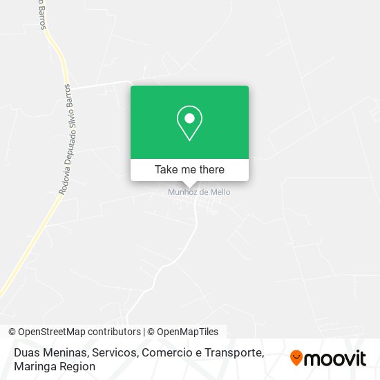 Duas Meninas, Servicos, Comercio e Transporte map