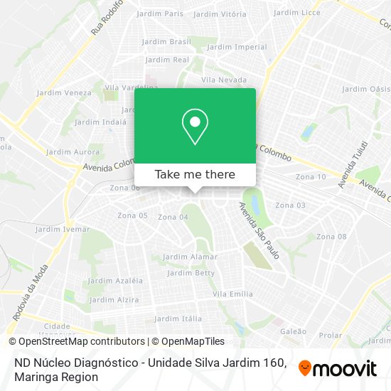 Mapa ND Núcleo Diagnóstico - Unidade Silva Jardim 160