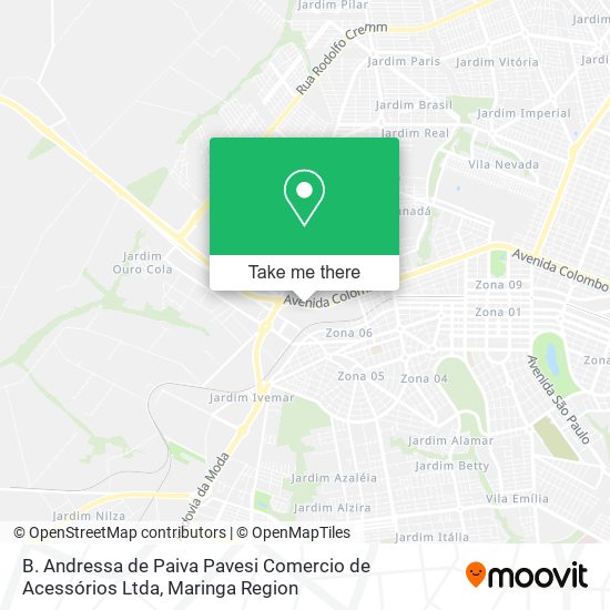 B. Andressa de Paiva Pavesi Comercio de Acessórios Ltda map