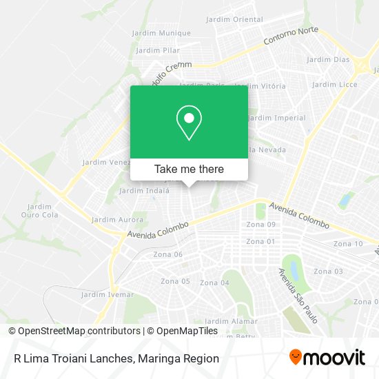 R Lima Troiani Lanches map