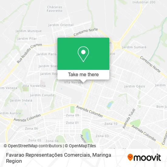 Favarao Representações Comerciais map