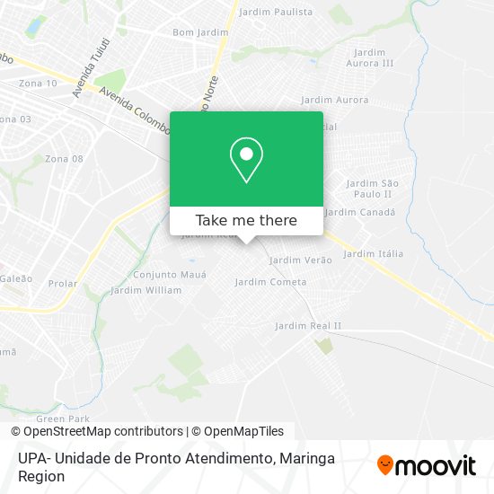 Mapa UPA- Unidade de Pronto Atendimento