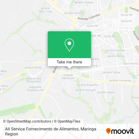 All Service Fornecimento de Alimentos map