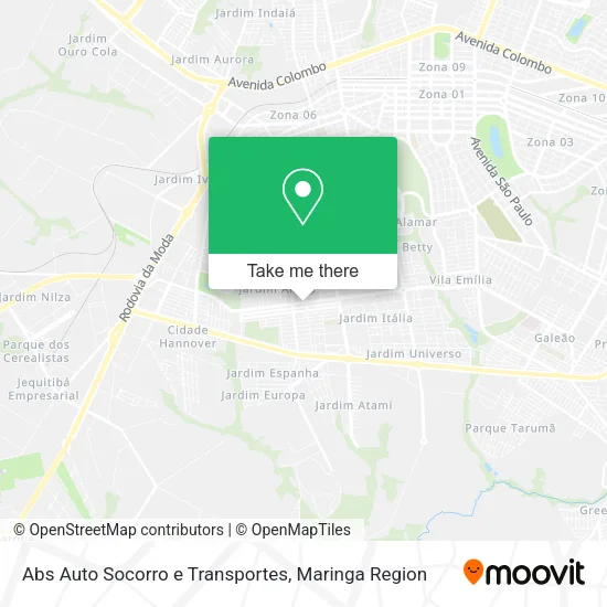 Abs Auto Socorro e Transportes map
