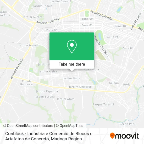 Conblock - Indústria e Comercio de Blocos e Artefatos de Concreto map