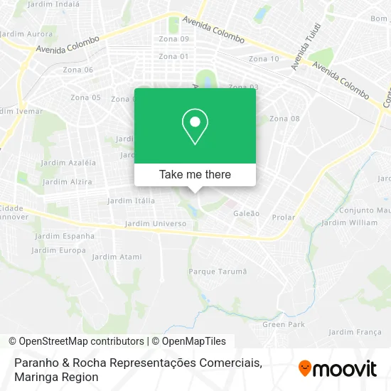 Paranho & Rocha Representações Comerciais map